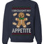 I Brought My Appetitie, Unisex Ugly Christmas Crewneck Sweatshirts