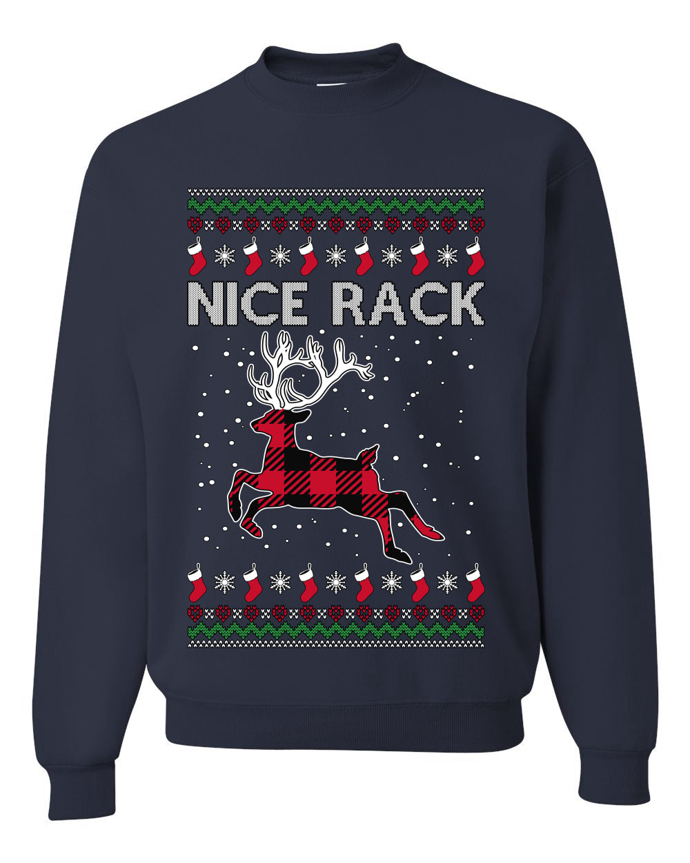 Nice Rack Well Hung, Unisex Ugly Christmas Sweater, Crewneck Sweatshirts