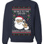 Be Nice To The Server Santa's Watching, Unisex Ugly Christmas Sweater, Crewneck Sweatshirts