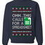 Oh... This Calls for A Spreadsheet, Unisex Ugly Christmas Sweater Crewneck Sweatshirts