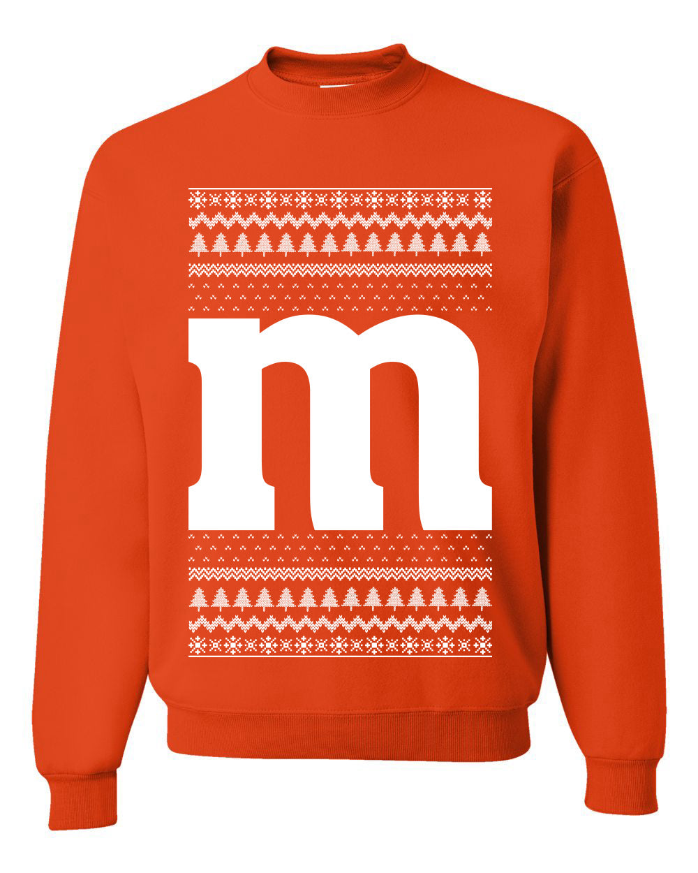 Letter M Christmas Candy, Unisex Ugly Christmas Sweater, Crewneck Sweatshirts