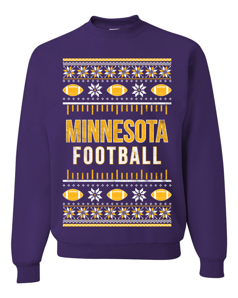 City of Minnesota MIN American Football Fantasy Fan Ugly Christmas Sweater Unisex Crewneck Sweatshirt