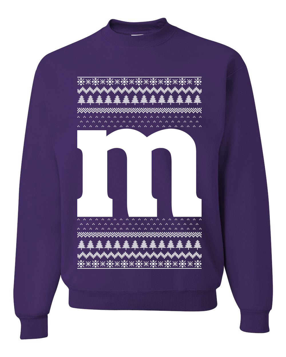 Letter M Christmas Candy, Unisex Ugly Christmas Sweater, Crewneck Sweatshirts