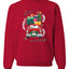 Merry and Bright Red Car Merry Christmas Unisex Crewneck Graphic Sweatshirt
