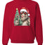 Christmas Sasquatch, Big Foot, Funny Candy Cane Christmas Design, Unisex Christmas Sweater, Crewneck Sweatshirts
