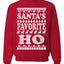 Santa's Favorite Ho White  Ugly Christmas Sweater Unisex Crewneck Sweatshirt