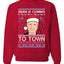Biden is Coming to Town Merry Ugly Christmas Sweater Unisex Crewneck Graphic Sweatshirt