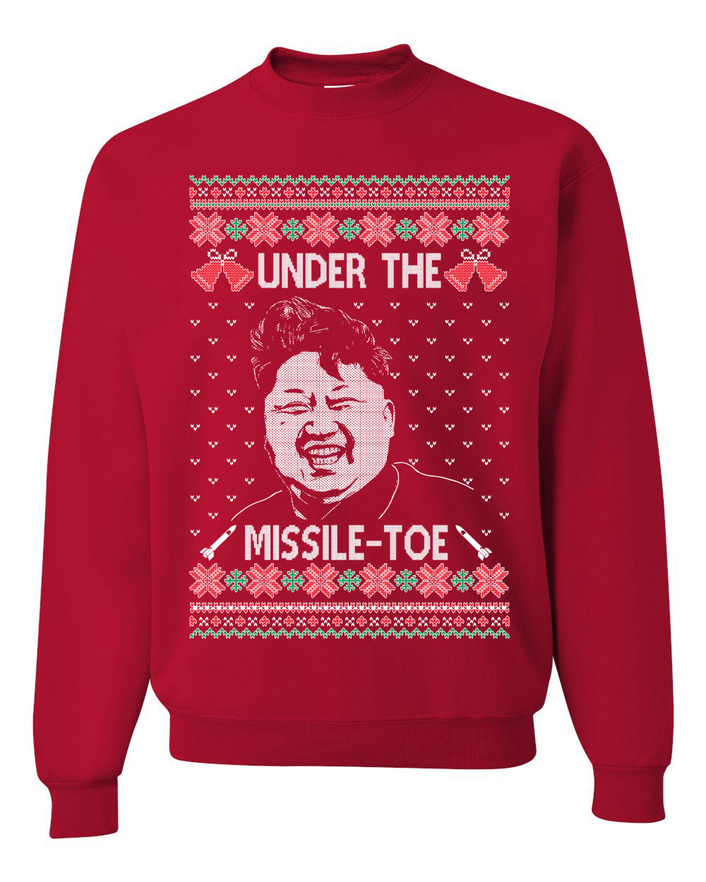 Under The Missle Toe Ugly Christmas Sweater Unisex Crewneck Sweatshirt