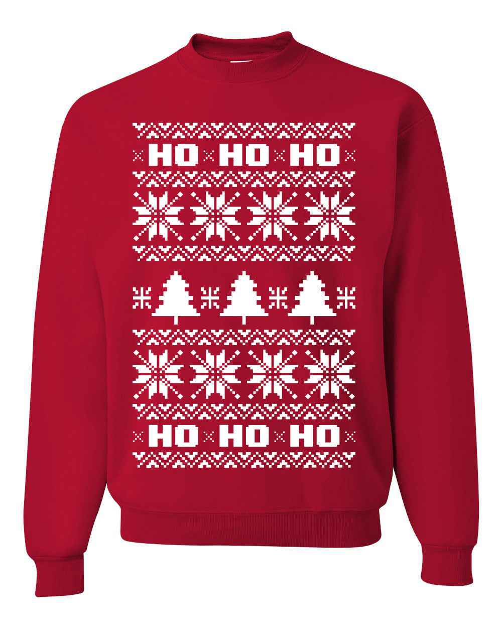 Christmas Ho Ho Ho Ugly Christmas Sweater Unisex Crewneck Sweatshirt