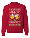 It's The Most Wonderful Time for a Beer Merry Ugly Christmas Sweater Unisex Crewneck Graphic Sweatshirt