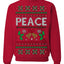Peace Ugly Christmas Sweater Crewneck Sweatshirt