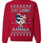 Cat Ladies for Kamala USA Glasses, Harris Tim Walz 2024 Cute USA Glasses Bow Ugly Christmas Sweater Crewneck Sweatshirt