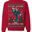 Rockin Around the Christmas Tree Raygun Viral Breakdancer Ugly Christmas Sweater Crewneck Sweatshirt