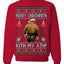 Merry Chrithmith Kith My Ath, Butt Viral Kiss My Ass Boxing Fight Meme, Funny Ugly Christmas Sweater Crewneck Sweatshirt