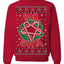 Hail Santa Funny Satanic Candy Devil Heavy Metal Satan Ugly Christmas Sweater Crewneck Sweatshirt