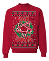 Hail Santa Funny Satanic Candy Devil Heavy Metal Satan Ugly Christmas Sweater Crewneck Sweatshirt