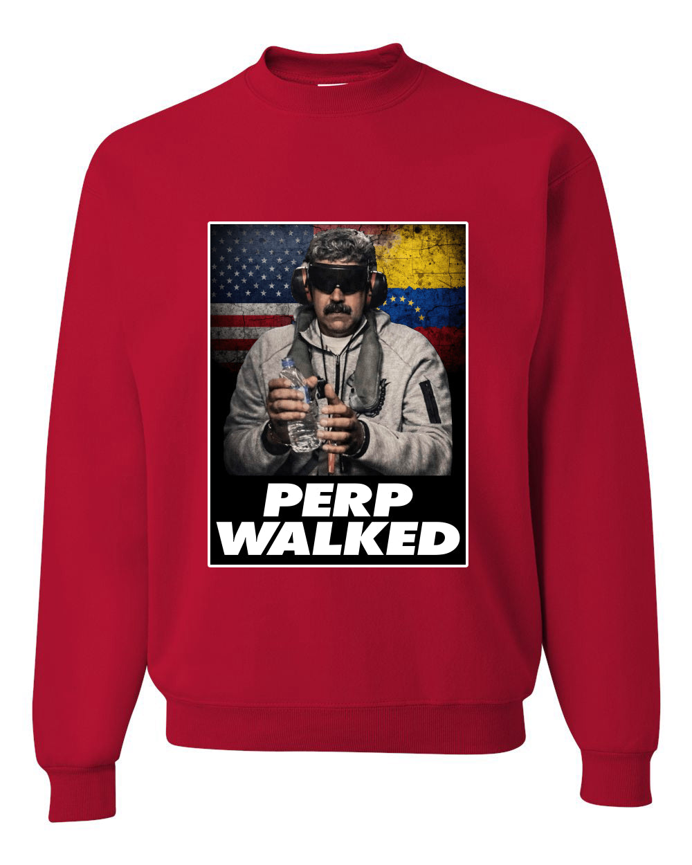 Venezuelan Dictator Maduro Captured Perp Walked Sweater, Unisex Crewneck Sweatshirts