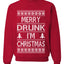 Merry Drunk I'm Christmas Beer Wine Drinking Holiday Humor  Ugly Christmas Sweater Unisex Crewneck Graphic Sweatshirt