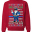 Santa Backs The Blue Pro Police Santa Claus Ugly Christmas Sweater Unisex Crewneck Sweatshirt