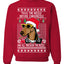 Twas The Nizzle Before Chrismizzle Gangster Dogg Rapper Ugly Christmas Sweater Unisex Crewneck Sweatshirt