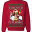 Gonna Party Like It's My Birthday Jesus Ugly Christmas Sweater Unisex Crewneck Sweatshirt