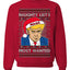 Naughty List's Most Wanted Trump Mugshot Ugly Christmas Sweater Unisex Crewneck Sweatshirt
