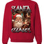 Santa Claus Bootleg Rap Music Style Ugly Christmas Sweater Crewneck Sweatshirt