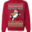 Everybody Knows the Rules Funny Santa Claus Pizza Score Ugly Christmas Sweater