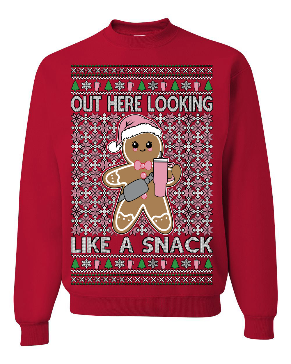 Out Here Looking Like a Snack Cute Xmas Cookie Ugly Christmas Sweater