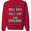 Ho Ho I'm Drunk, Funny Humor Christmas Unisex Sweater, Ugly Christmas Crewneck Sweatshirts