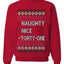 Naughty Nice 41, Simple List, Ugly Christmas Unisex Sweater, Funny Meme, Crewneck Sweatshirts