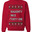 Funny Meme List Naughty, Nice, 41, Ugly Christmas Unisex Sweater, Crewneck Sweatshirts