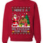 Here's A Big Package For You Black Santa Christmas Sweater, Unisex Ugly Christmas Crewneck Sweatshirts