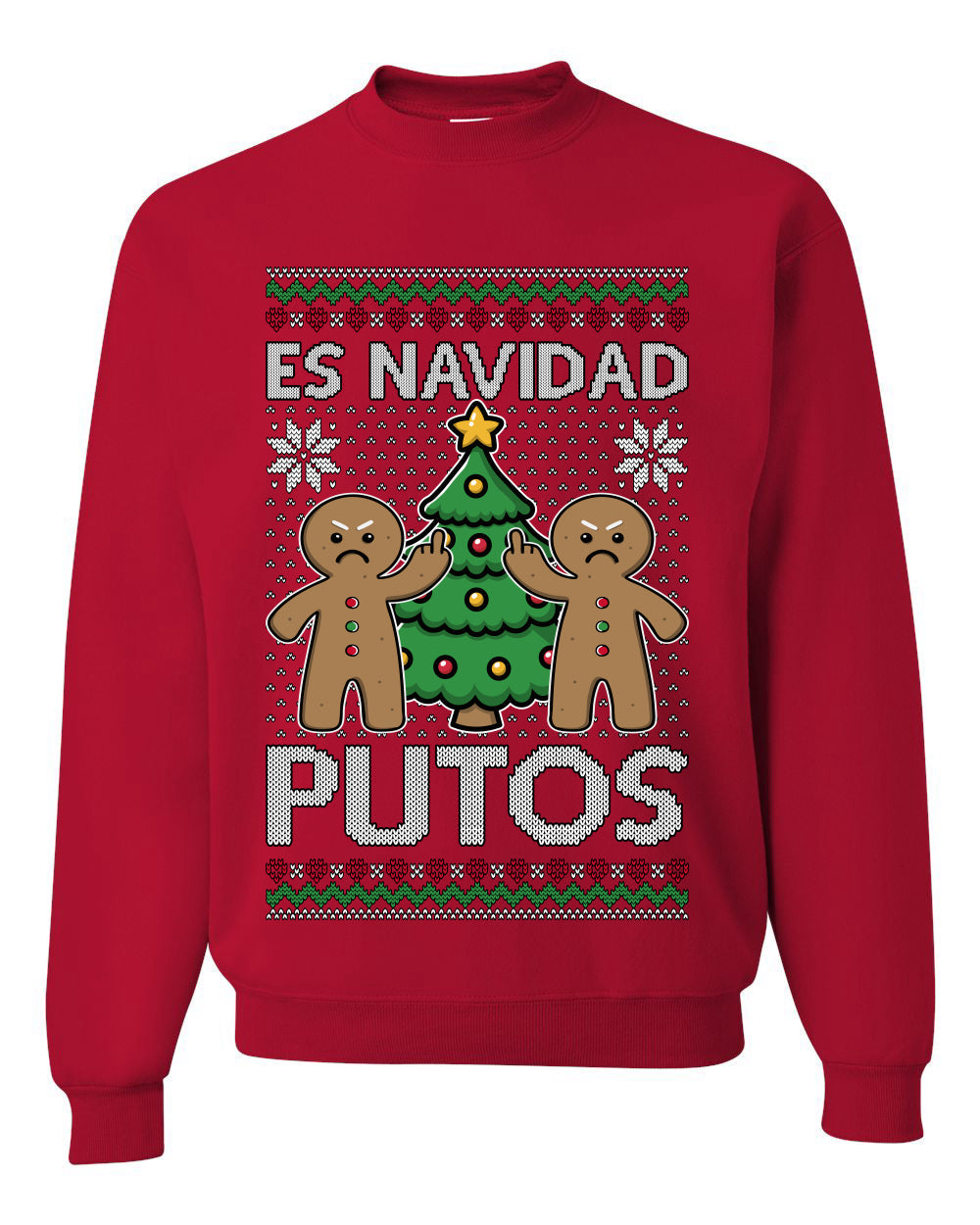 Es Navidad Putos, Unisex Ugly Christmas Sweater, Crewneck Sweatshirts