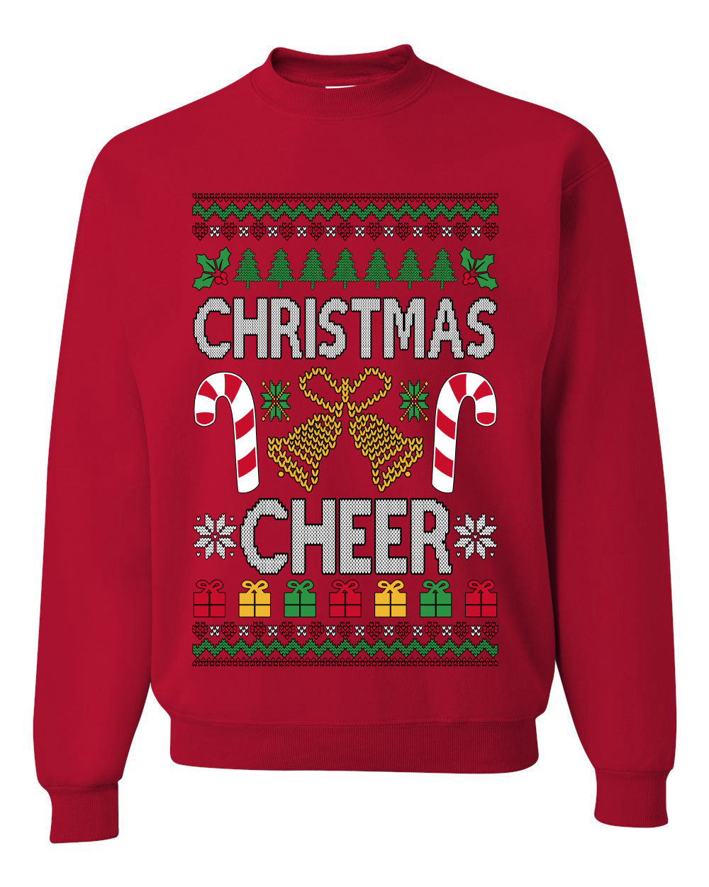 Christmas Cheer, Unisex Ugly Christmas Sweater, Crewneck Sweatshirts