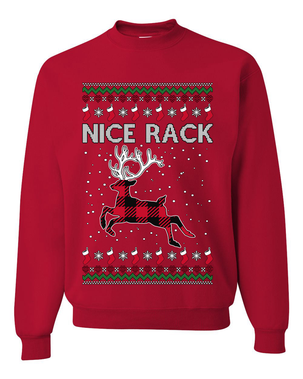 Nice Rack Well Hung, Unisex Ugly Christmas Sweater, Crewneck Sweatshirts