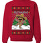 Feliz Navidad Dancing Gingerbread Man, Unisex Ugly Christmas Sweater, Crewneck Sweatshirts