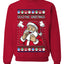 Seazyns Greeting Santa Packing Lip Pouch, Unisex Ugly Christmas Sweater Crewneck Sweatshirts