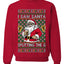 I Saw Santa Splitting The G, Unisex Ugly Christmas Sweater Crewneck Sweatshirts