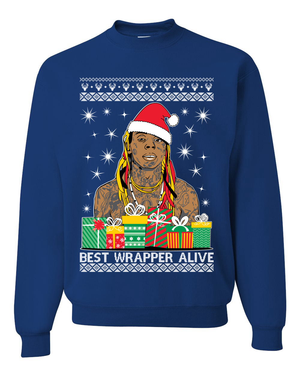 Favorite Wrapper Lil Wayne  Ugly Christmas Sweater Unisex Crewneck Sweatshirt