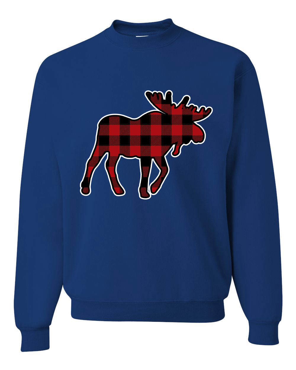 Plaid Buck  Unisex Crewneck Sweatshirt