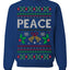 Peace Ugly Christmas Sweater Crewneck Sweatshirt
