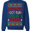 Grandma Got Ran Over by a Reindeer Classic Xmas Song Ugly Christmas Sweater Crewneck Sweatshirt