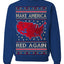 Make America Red Again USA Map Trump 2024 Ugly Christmas Sweater Crewneck Sweatshirt