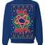 Hail Santa Funny Satanic Candy Devil Heavy Metal Satan Ugly Christmas Sweater Crewneck Sweatshirt