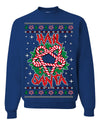 Hail Santa Funny Satanic Candy Devil Heavy Metal Satan Ugly Christmas Sweater Crewneck Sweatshirt