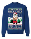 No Lift No Gift Fitness Workout Santa Ugly Christmas Sweater Unisex Crewneck Sweatshirt