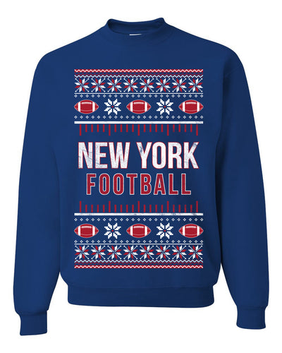 City of New York NYC American Football Fantasy Fan Ugly Christmas Sweater Unisex Crewneck Sweatshirt