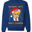 Naughty List's Most Wanted Trump Mugshot Ugly Christmas Sweater Unisex Crewneck Sweatshirt
