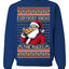 Everybody Knows the Rules Funny Santa Claus Pizza Score Ugly Christmas Sweater